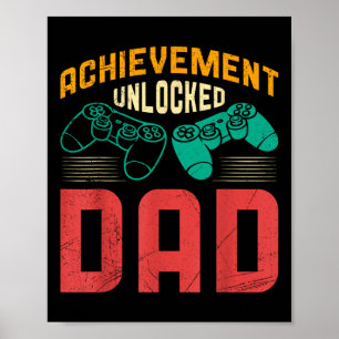 Expectant Father Achievement Unlocked Fatherhood T Poster