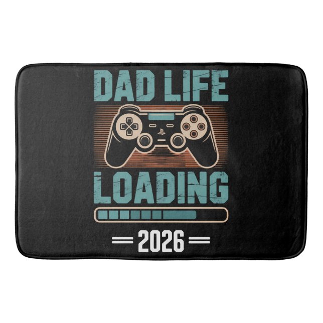 Expectant Father Dad Life Loading 2026 Bath Mat (Front)