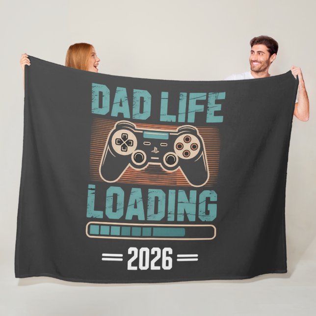 Expectant Father Dad Life Loading 2026 Fleece Blanket (In Situ)