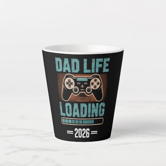 Expectant Father Dad Life Loading 2026 Latte Mug (Front)