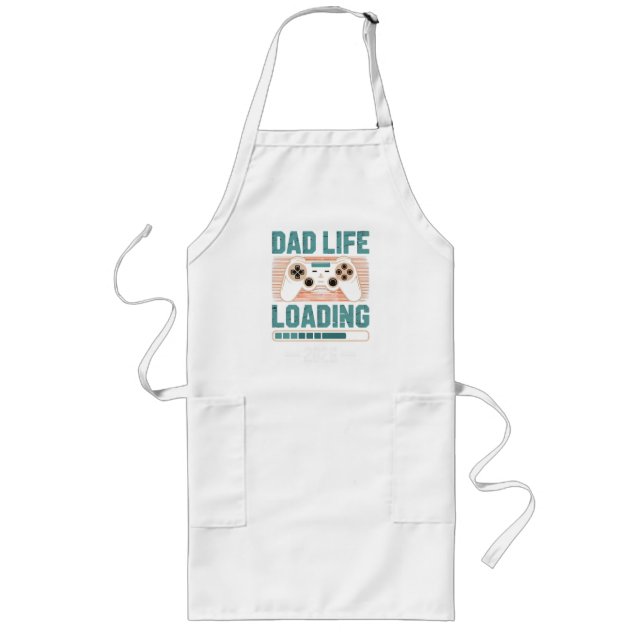 Expectant Father Dad Life Loading 2026 Long Apron (Front)