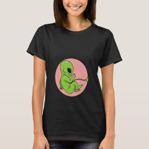 Expectant Mama Foetus Embryo Baby Alien Pregnant T-Shirt