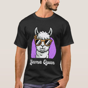 Expectant Moms Llama Queen Funny Soon Mum Pregnanc T-Shirt
