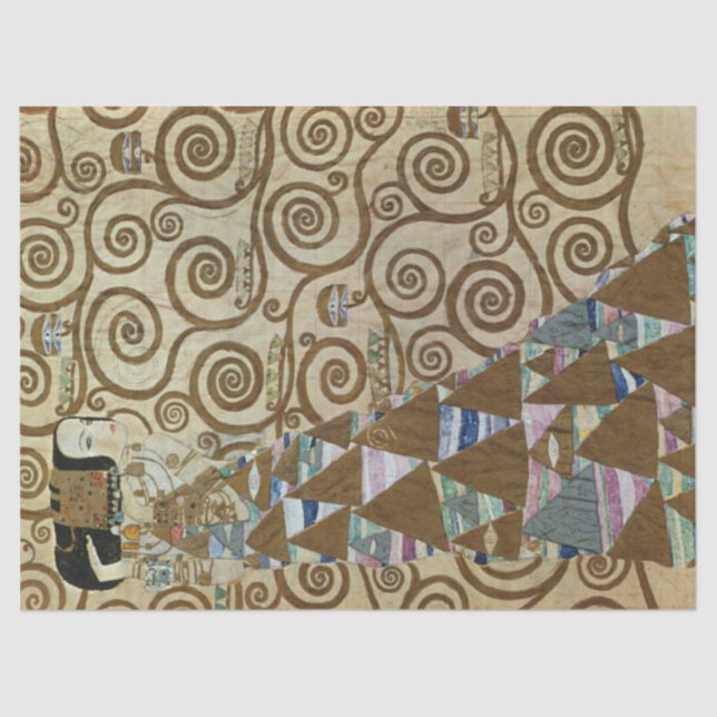 Expectation by Gustav Klimt Tissue Paper (Front)