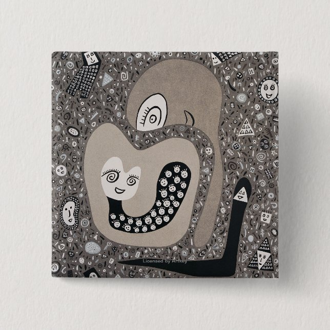 Expecting A Baby 15 Cm Square Badge (Front)