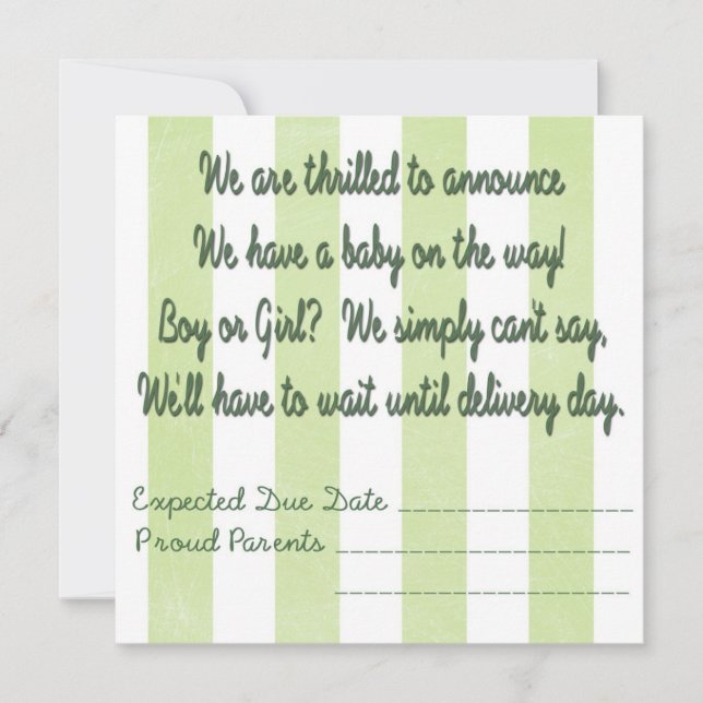 Expecting a Baby Announcement (Front)