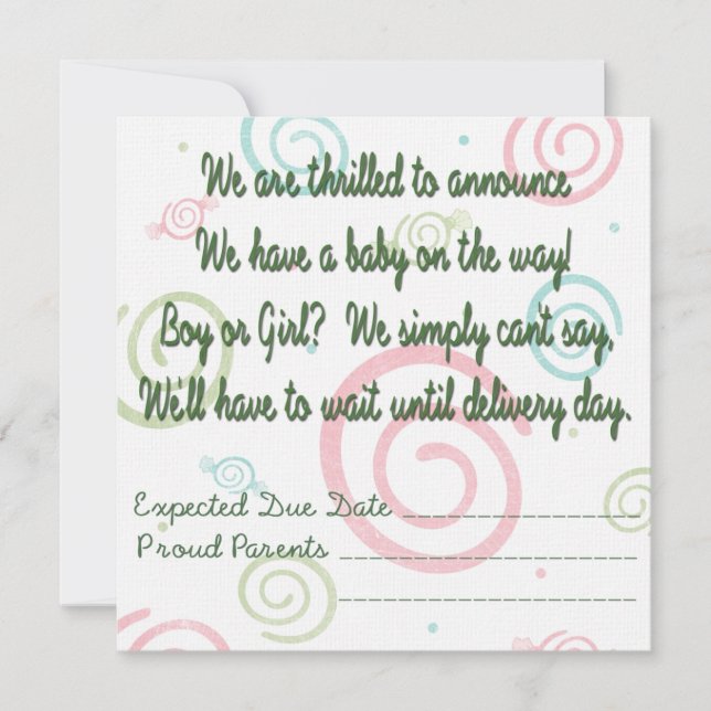 Expecting a Baby Announcement (Front)