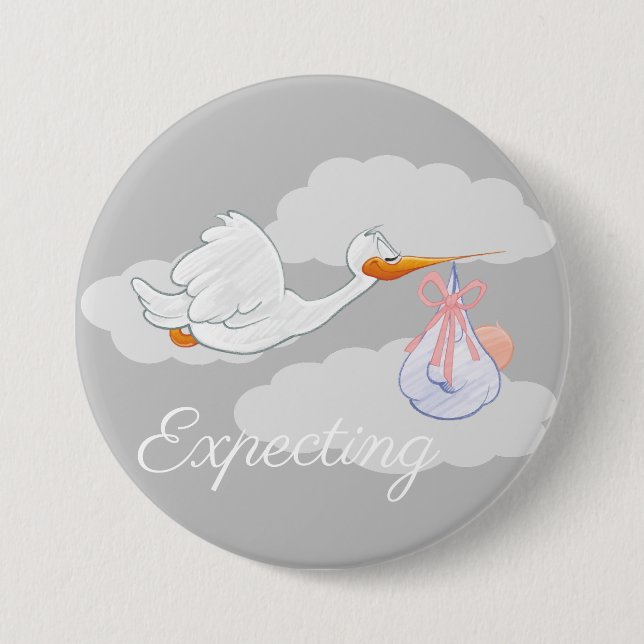 Expecting a baby / Baby on board badge. 7.5 Cm Round Badge (Front)