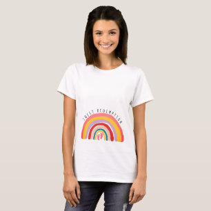 Expecting a Baby Girl Maternity Pregnancy Rainbow T-Shirt