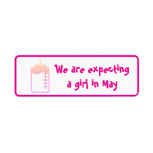 Expecting a girl in May stickers by dalDesignNZ