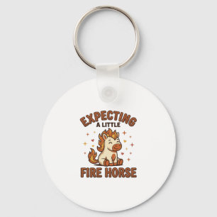 Expecting A Little Fire Horse Vintage Baby Shirt_1 Key Ring