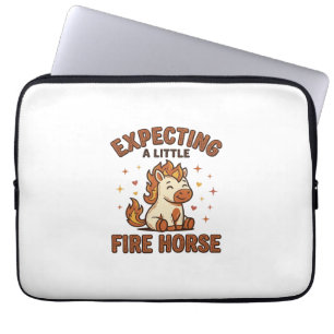 Expecting A Little Fire Horse Vintage Baby Shirt_1 Laptop Sleeve