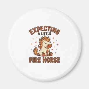 Expecting A Little Fire Horse Vintage Baby Shirt_1 Magnet