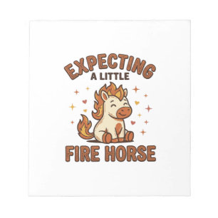 Expecting A Little Fire Horse Vintage Baby Shirt_1 Notepad