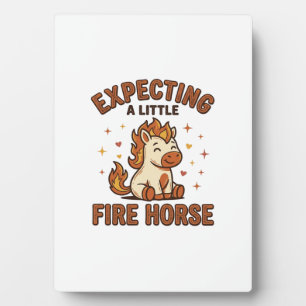 Expecting A Little Fire Horse Vintage Baby Shirt_1 Plaque