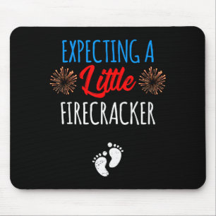 Expecting A Little Firecracker New Mom 4th Of July Mouse Pad