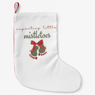 Expecting a Little Mistletoes Christmas Pregnancy Small Christmas Stocking
