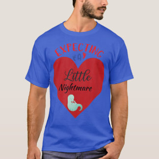 Expecting A Little Nightmare Dinosaur T Rex Mum Pr T-Shirt