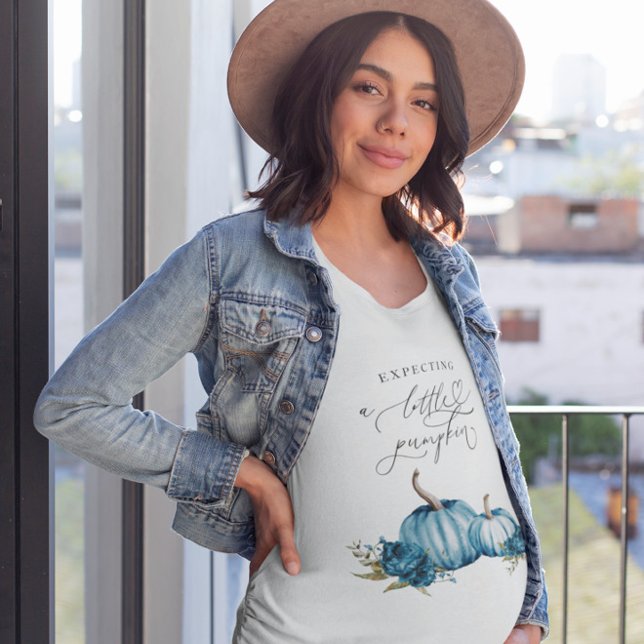 Expecting A Little Pumpkin Baby Boy T-Shirt (Creator Uploaded)