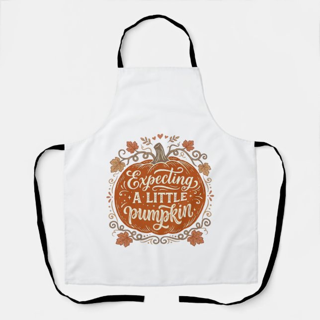 Expecting A Little Pumpkin Fall Pregnancy Shirt_1 Apron (Front)