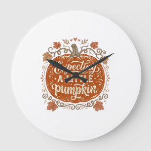 Expecting A Little Pumpkin Fall Pregnancy Shirt_1 Large Clock