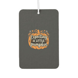 Expecting a Little Pumpkin Halloween Pregnancy Des Car Air Freshener