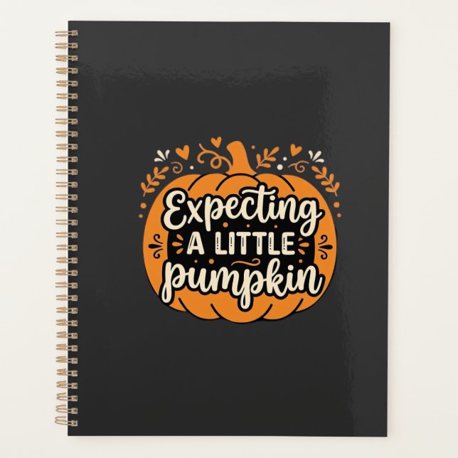 Expecting a Little Pumpkin Halloween Pregnancy Des Planner (Front)