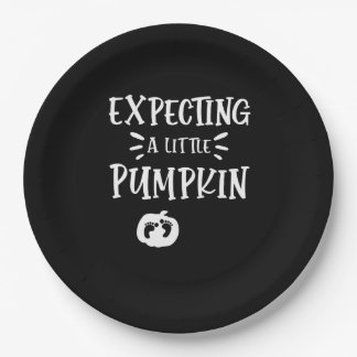 Expecting A Little Pumpkin Paper Plate