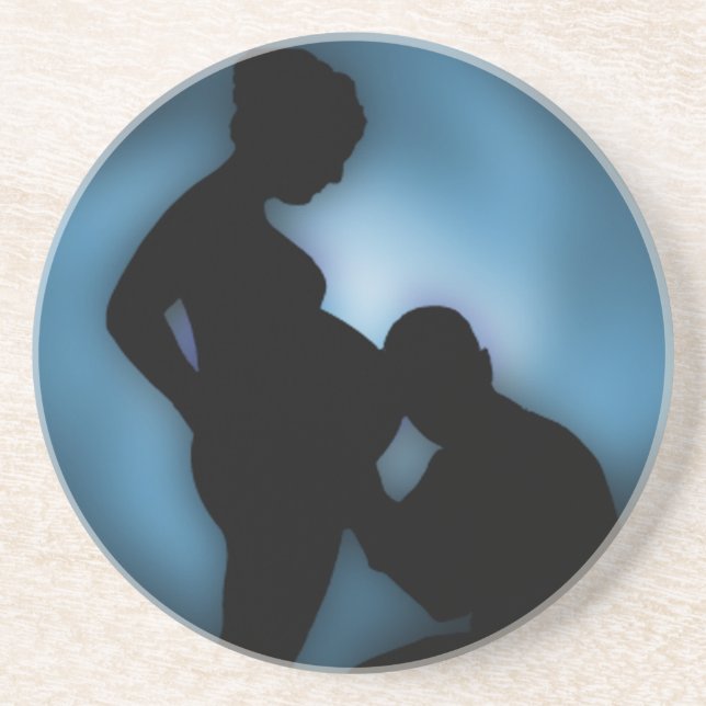 expecting baby coaster (Front)