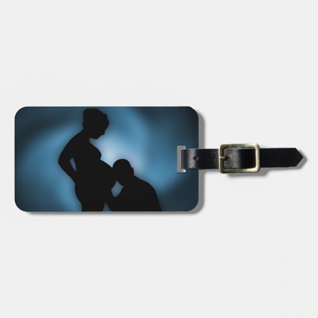 expecting baby luggage tag (Front Horizontal)