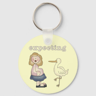 Expecting Baby - Stork Tshirts and Gifts Key Ring