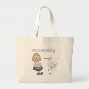 Expecting Baby - Stork Tshirts and Gifts Large Tote Bag