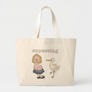 Expecting Baby - Stork Tshirts and Gifts Large Tote Bag