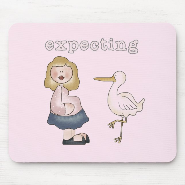 Expecting Baby - Stork Tshirts and Gifts Mouse Pad (Front)