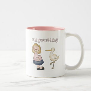 Expecting Baby - Stork Tshirts and Gifts Two-Tone Coffee Mug