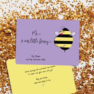 Expecting Mama Bee Purple Pregnancy Announcement