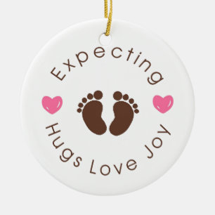 Expecting New Mum Quote Ceramic Tree Decoration