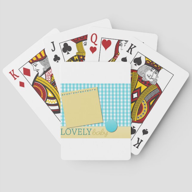 expecting nursery crib pregnancy infant maternity playing cards (Back)