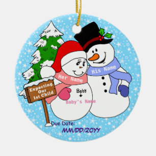 Expecting Our 1st Child Ceramic Tree Decoration