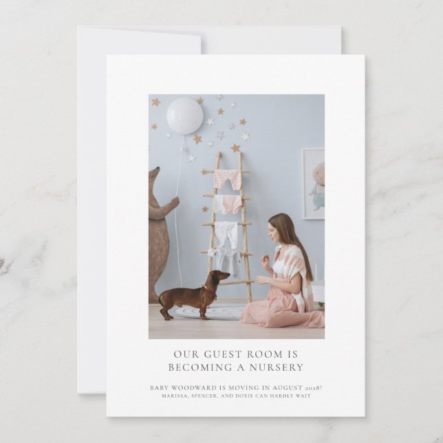 Expecting Photo Pregnancy  Announcement (Front)