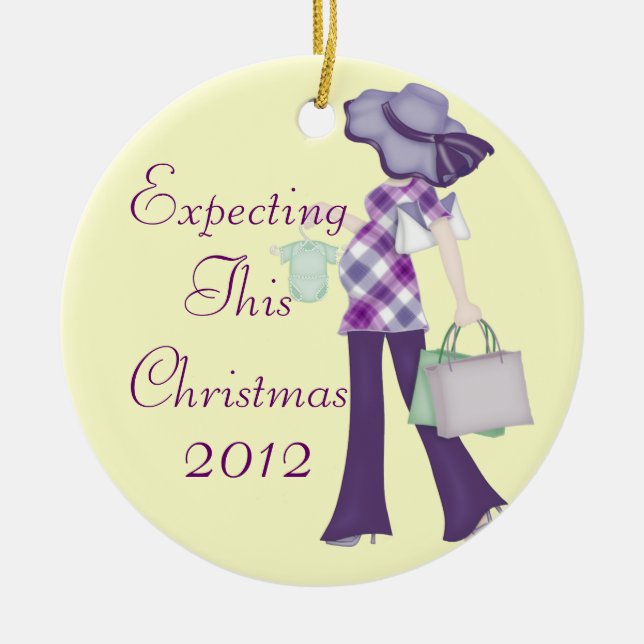 Expecting This Christmas Ornament (Front)