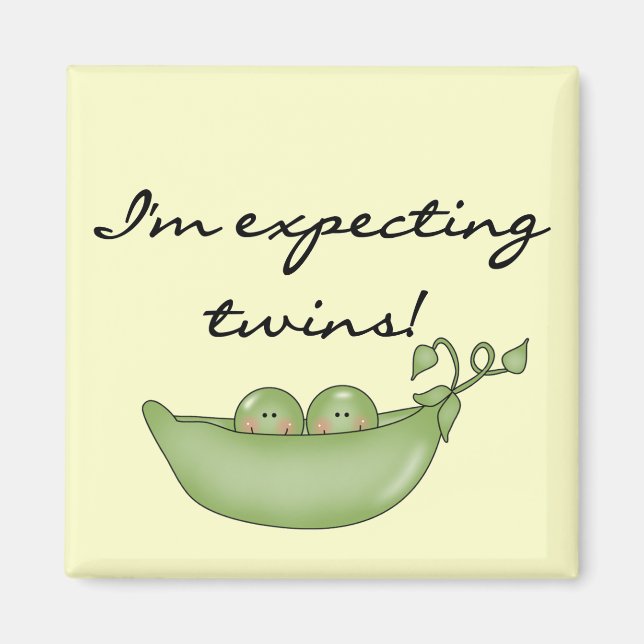 Expecting Twins - Peas in a Pod Magnet (Front)