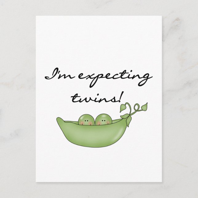 Expecting Twins - Peas in a Pod Postcard (Front)