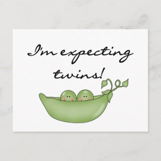 Expecting Twins - Peas in a Pod Postcard