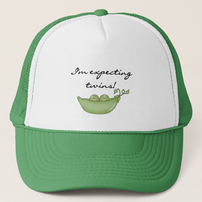 Expecting Twins - Peas in a Pod Trucker Hat (Front)