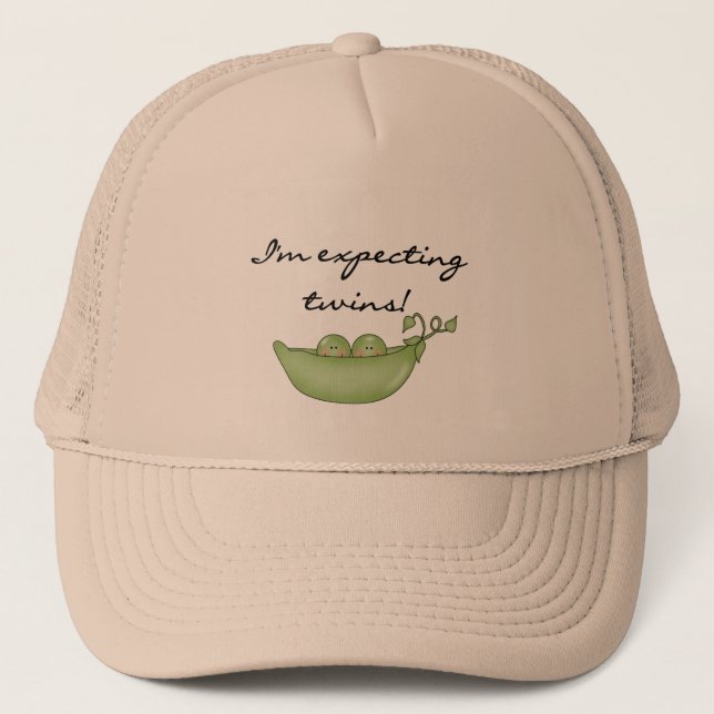 Expecting Twins - Peas in a Pod Trucker Hat (Front)