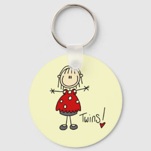 Expecting Twins T-shirts and Gifts Key Ring