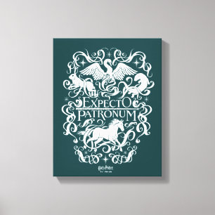 Expecto Patronum Filigree Graphic Canvas Print
