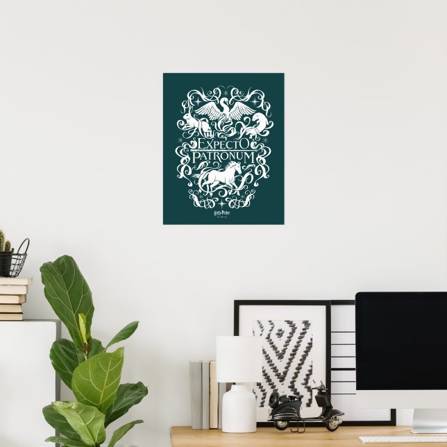 Expecto Patronum Filigree Graphic Poster (Home Office)