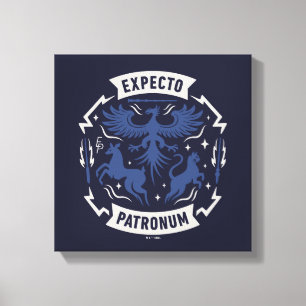 Expecto Patronum Vintage Silhouette Graphic Canvas Print